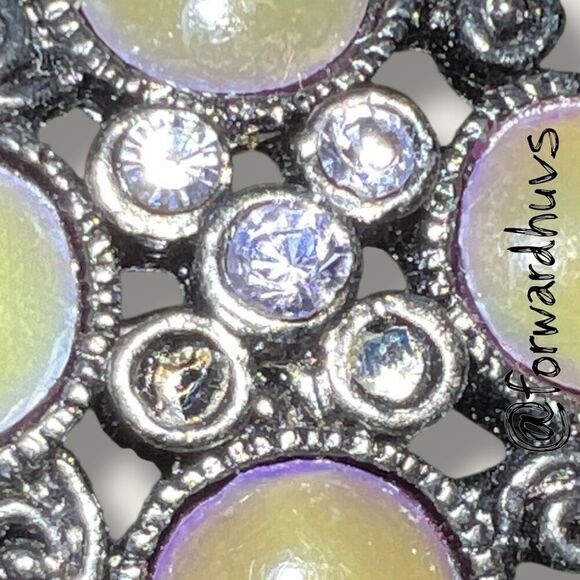 Bundle Sale 3 for $15 | 1928 Brand Floral Brooch - 2 Missing Stones - Picture 7 of 9